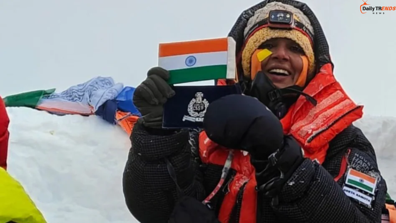 Geeta Samota on mount everest